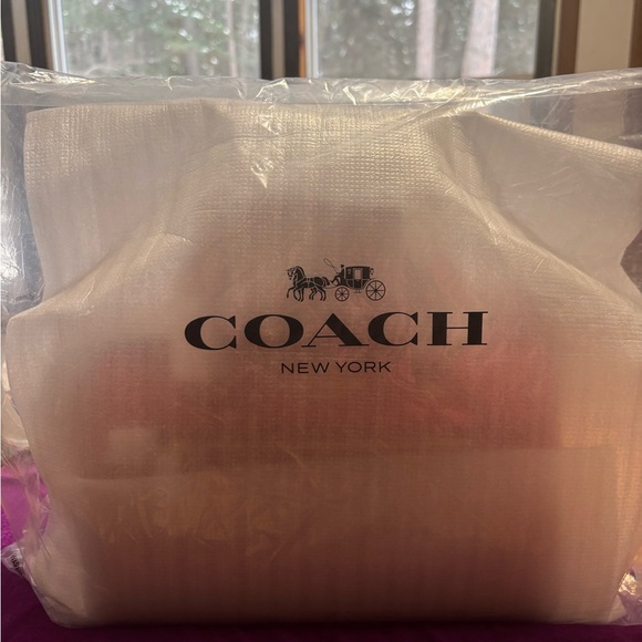 Coach Rowan Satchel Block Signature Canvas IM/Miami Red Multi NWT - Picture 6 of 7